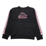 KAPPA felpa girocollo tinta unita con stampa Nero per Bambina 341Y16W NERO KAPPA 