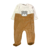 MAYORAL tutina bicolore manica lunga in velluto Bianco/marrone per Neonato 2626 BIANCO/MARRONE MAYORAL 