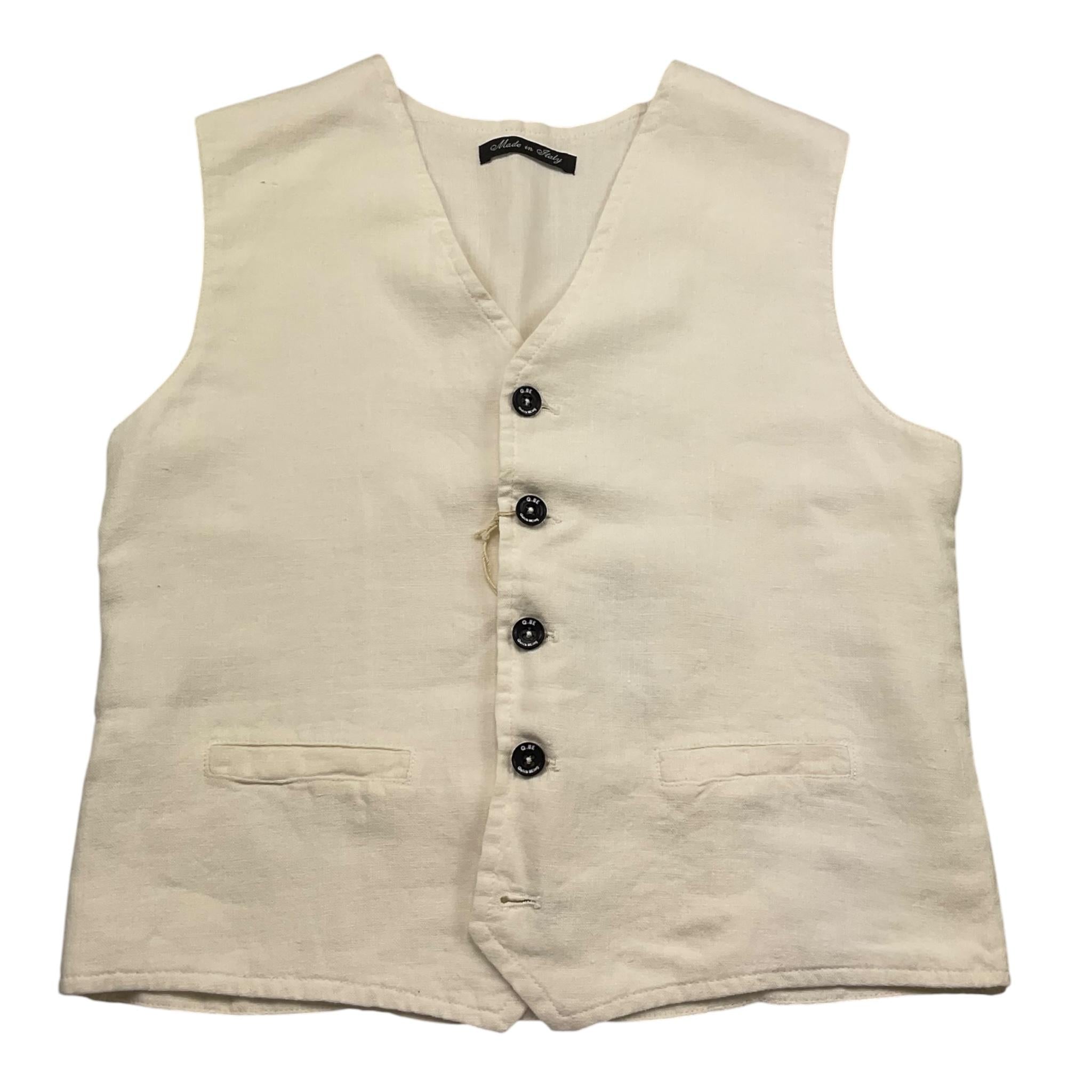 Quick Being Gilet Tinta Unita per Bambino JT1923 PANNA QUICK BEING 