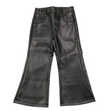 NAME.IT pantalone in ecopelle tinta unita modello zampa Nero per Neonato 13235876 NERO NAME.IT 