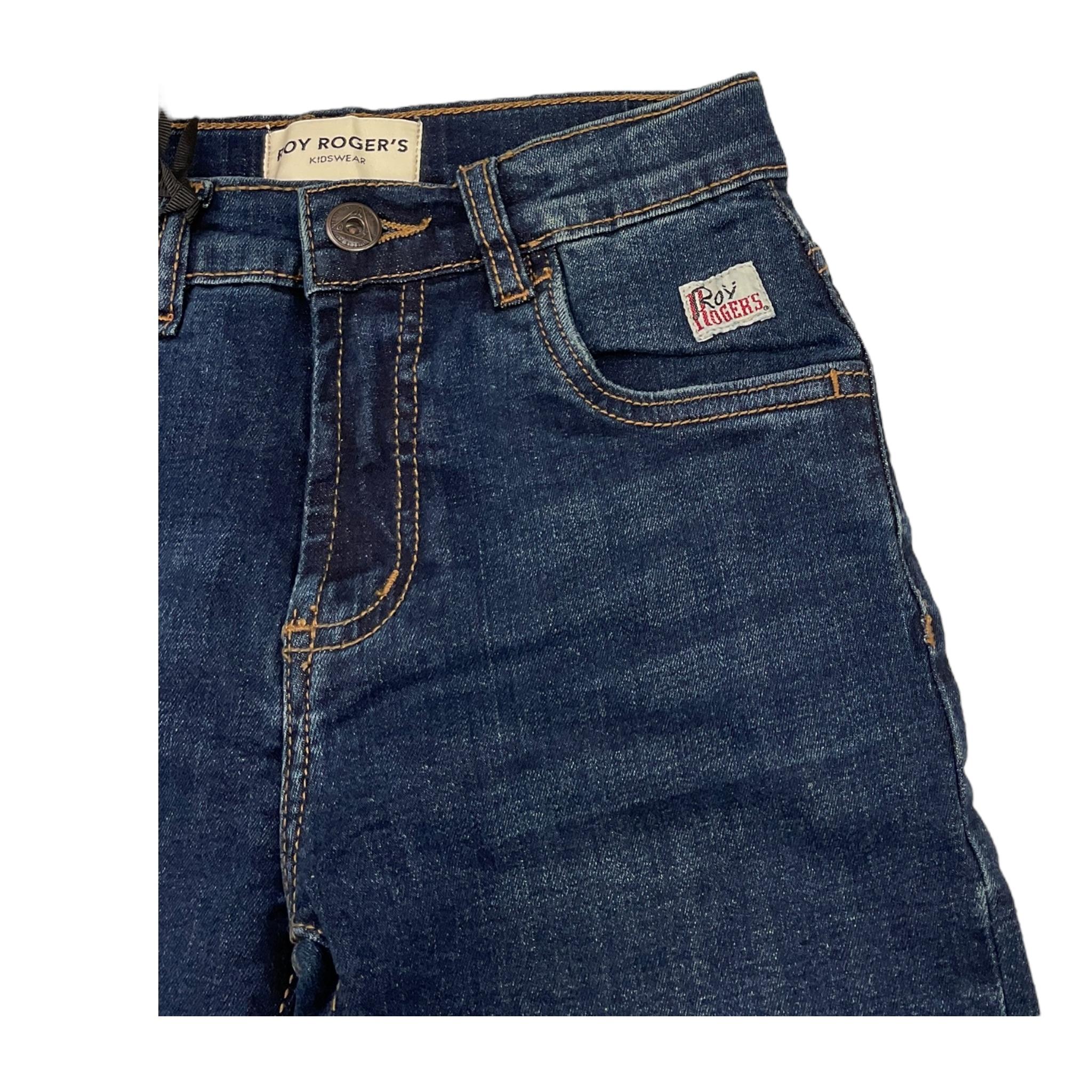 ROY ROGER'S jeans tinta unita con girovita regolabile Blu per Bambino RA147 BLU ROY ROGER'S 