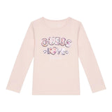 GUESS shirt girocollo tinta unita con paillettes Rosa per Neonata K4BI16J1314 ROSA GUESS 