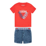 Guess Completo 2 Pezzi T-Shirt-Bermuda per Neonato I2GG01K8HM3 ROSSO GUESS 
