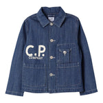 C.P. Company Giubbino Tinta Unita In Denim  per Bambino CUA003X BLU C.P. COMPANY 