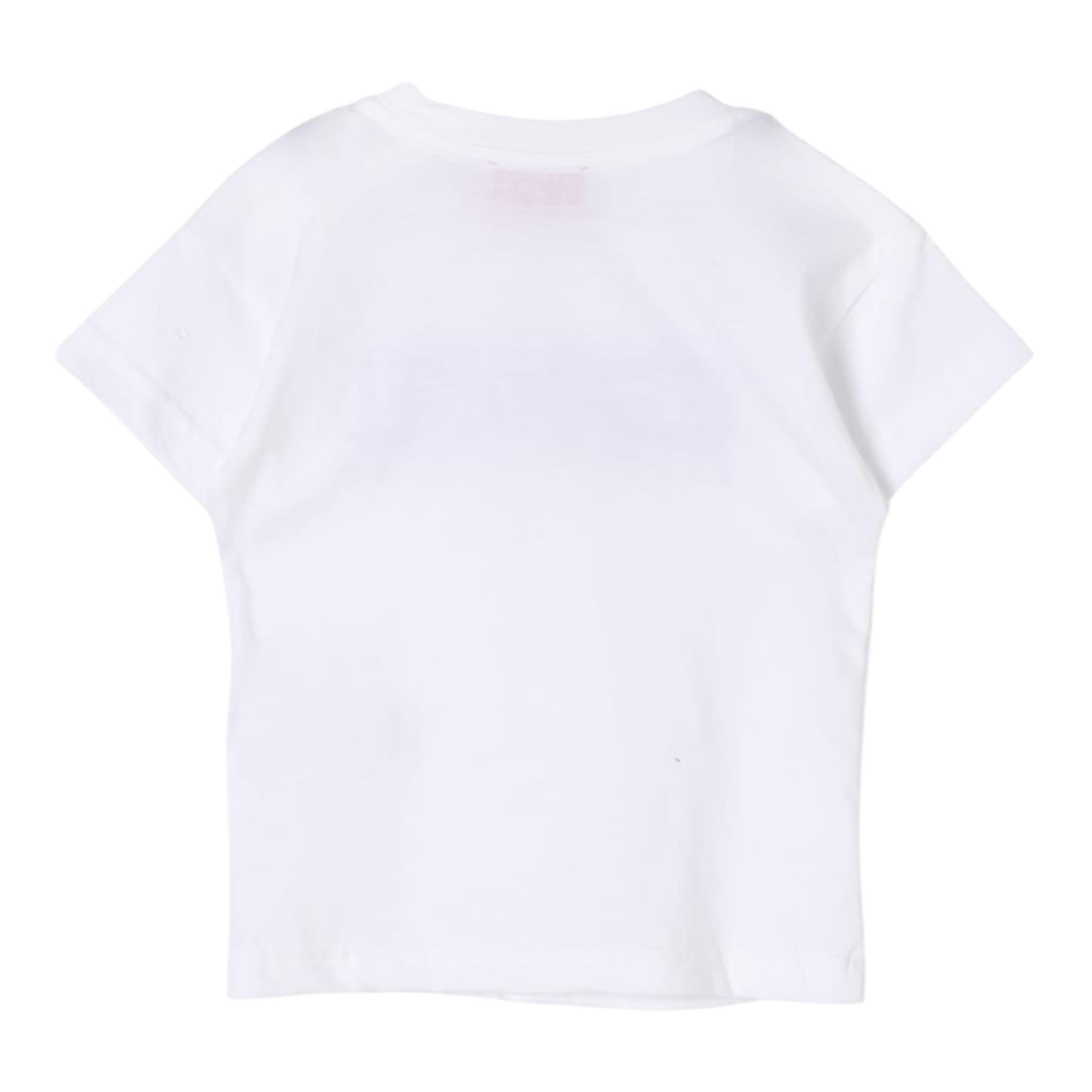 Diesel T-Shirt Girocollo tinta unita con Logo Bianco per Neonata K00569A BIANCO DIESEL 
