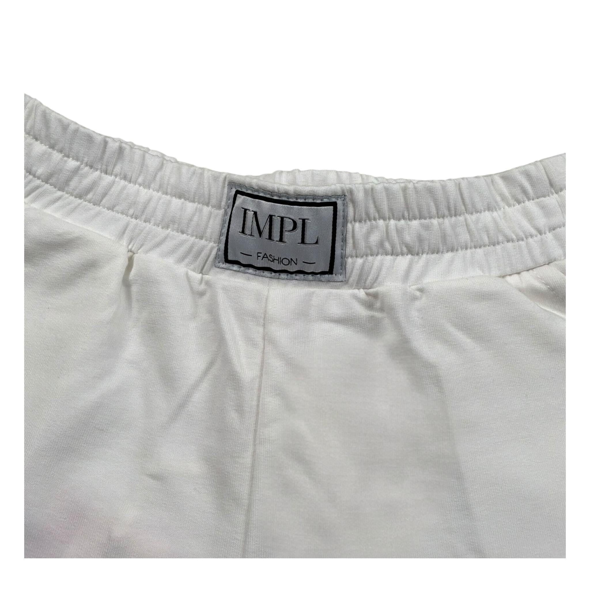 Imperial Short Tinta Unita In Felpa per Bambina RE72042G755 BIANCO IMPERIAL 