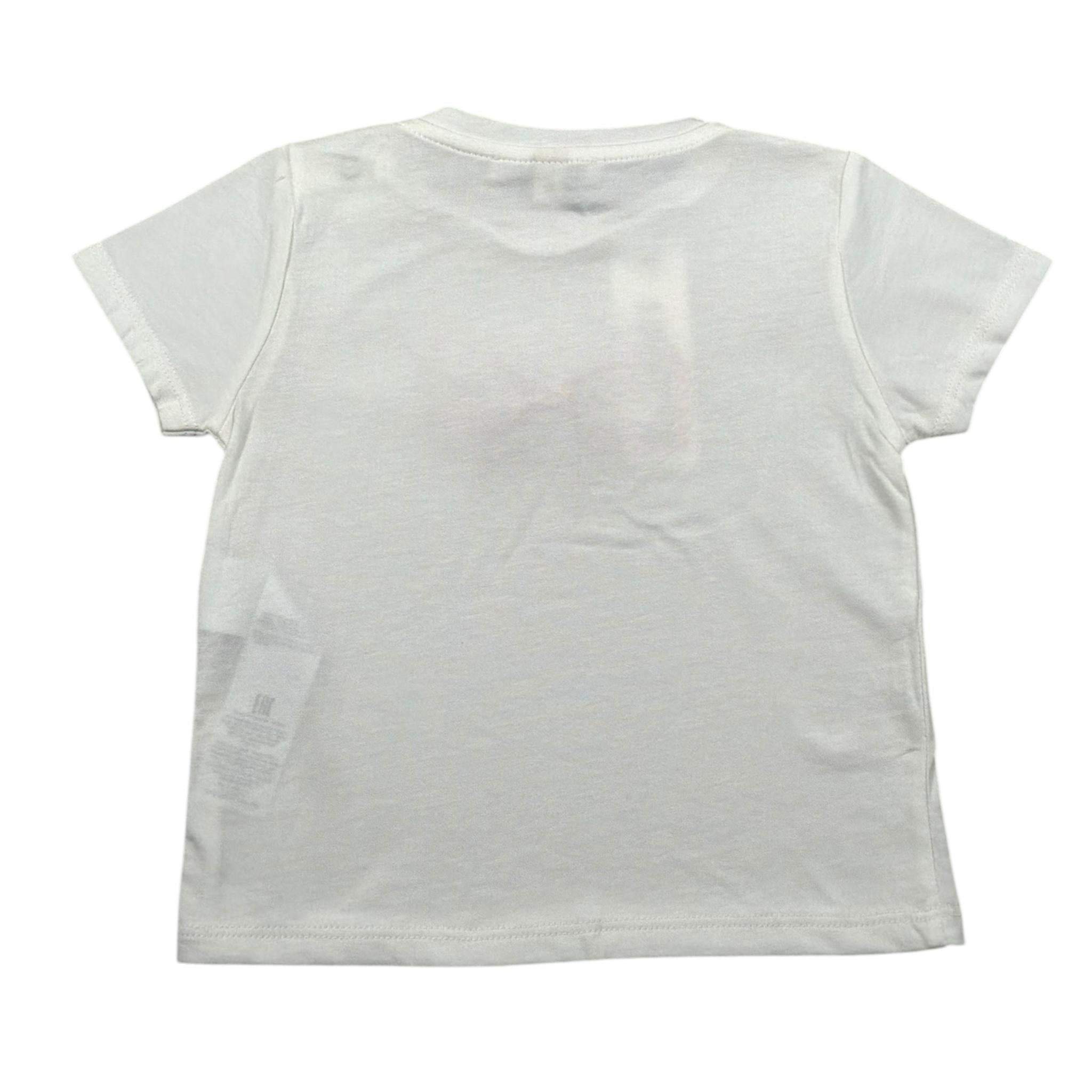 Please T-Shirt Girocollo Tinta Unita con Fiocco per Neonata MB07030G71 BIANCO PLEASE 