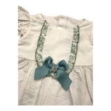Valentina Bebes 2-teiliges Set Shirt-Hosen Weiß/Grün für Neugeborene Baby Mädchen