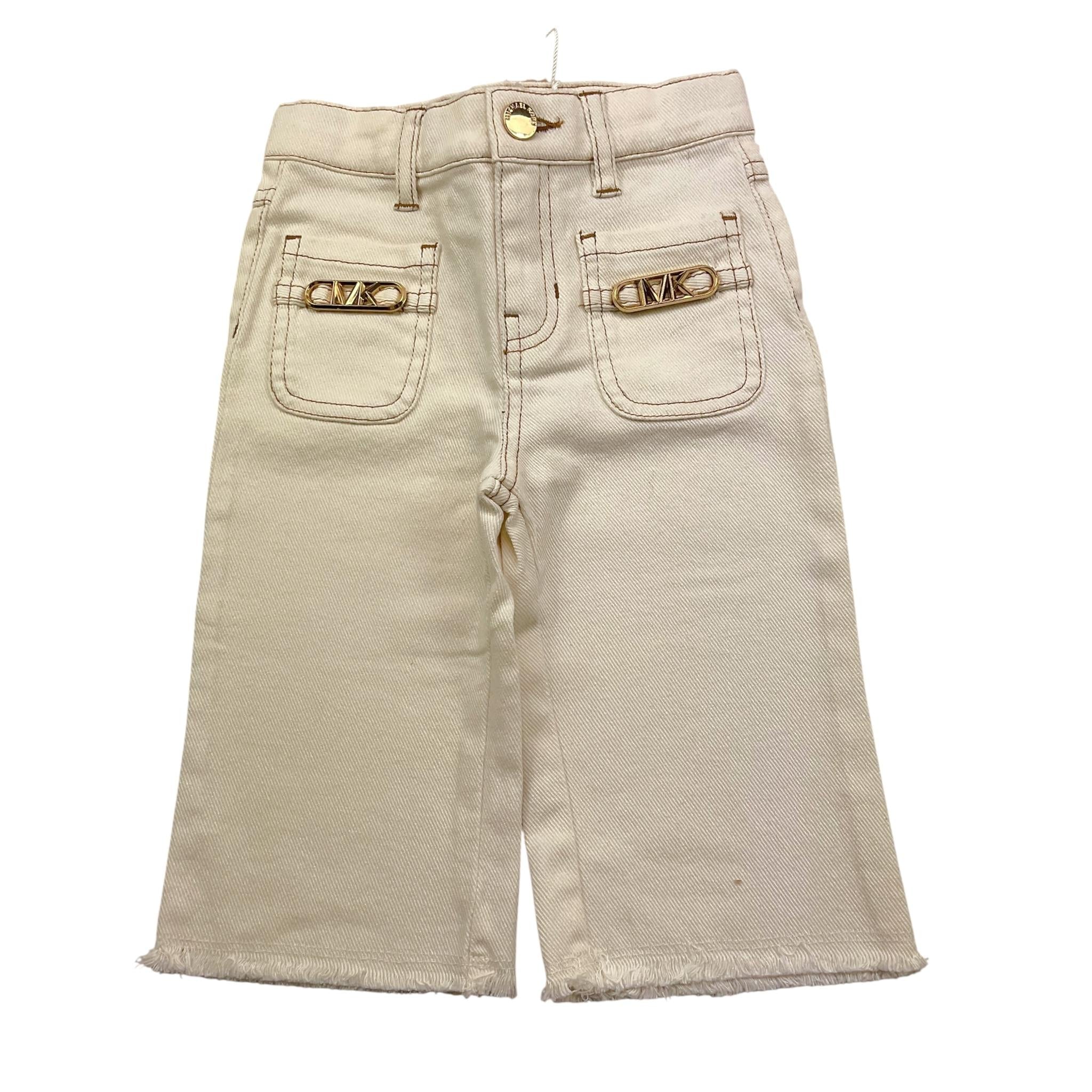 Michael Kors Jeans Tinta Unita con Girovita Regolabile per Neonata R30053N PANNA MICHAEL KORS 