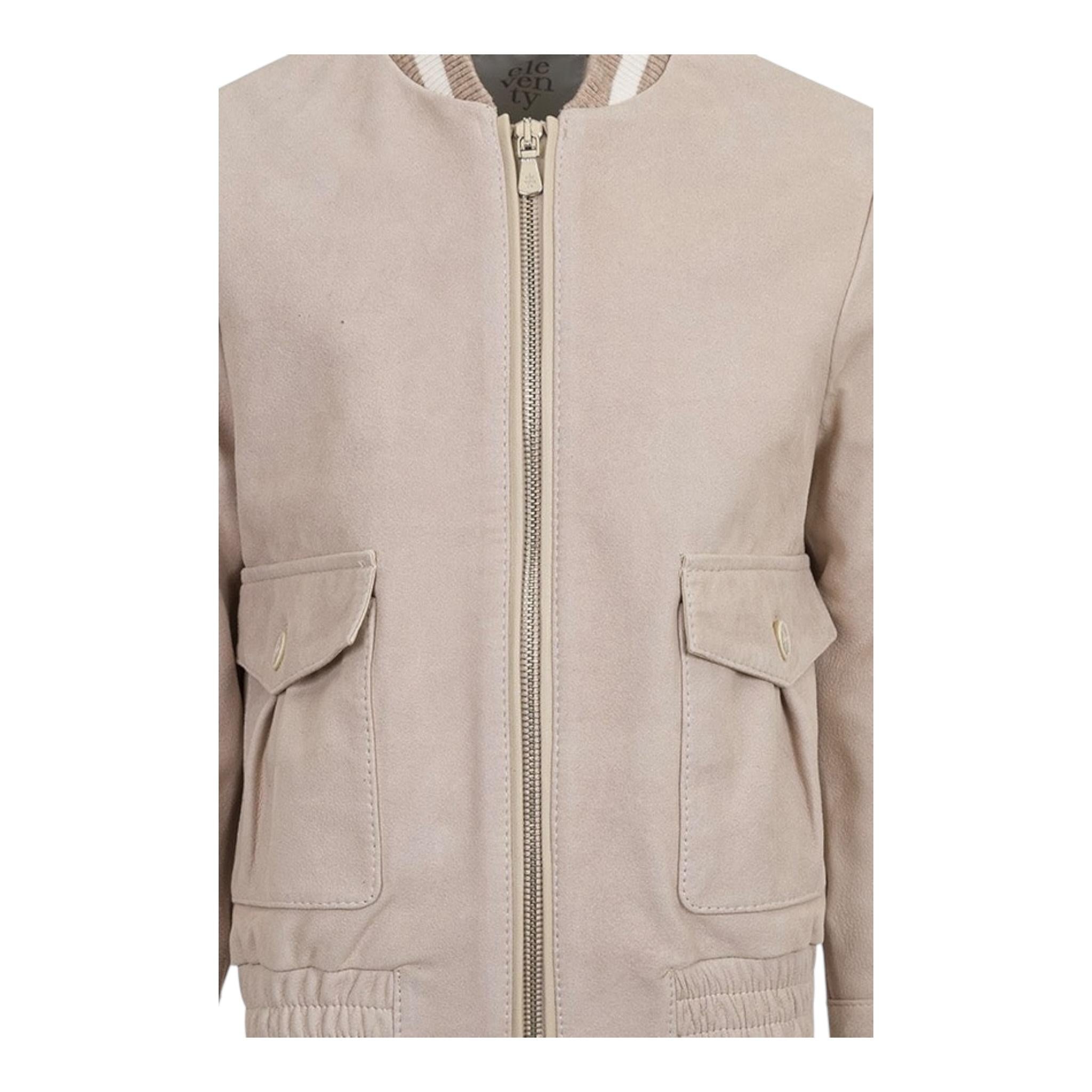 Eleventy Giubbino Tinta Unita con Zip per Bambino EW2P27 BEIGE ELEVENTY 