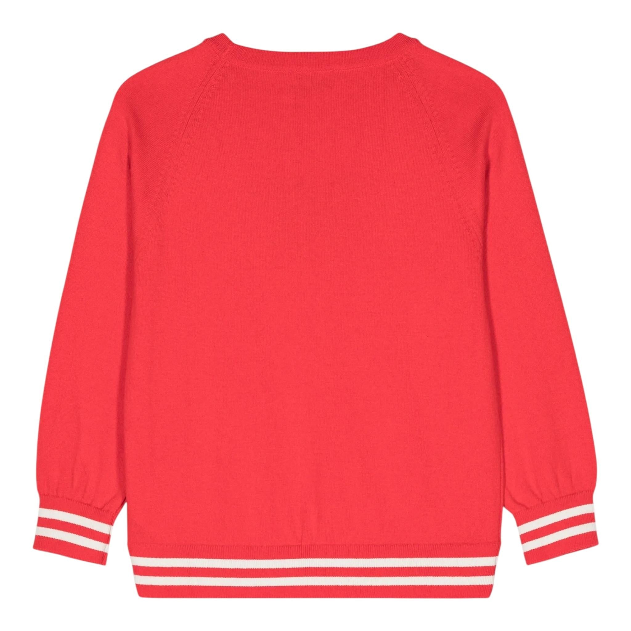 MOSCHINO maglia girocollo tinta unita con stampa orso Rosso per Bambino MYW00JXXJ ROSSO MOSCHINO 