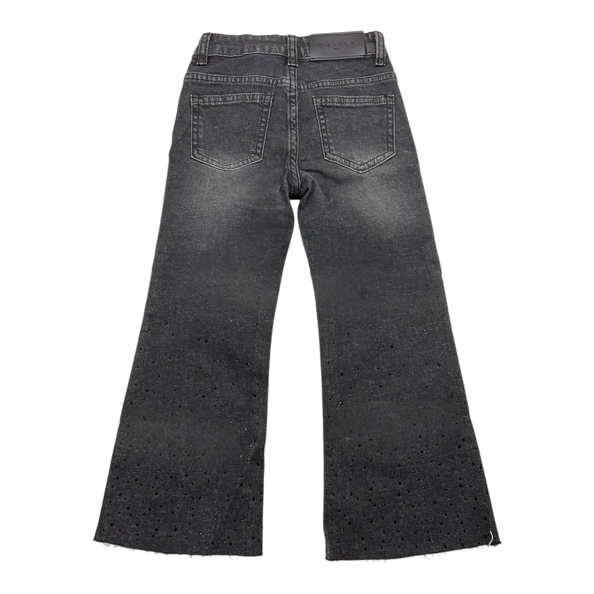 GAELLE jeans tinta unita con brillantini e girovita regolabile Nero per Bambina 2741PD00305 NERO GAELLE 