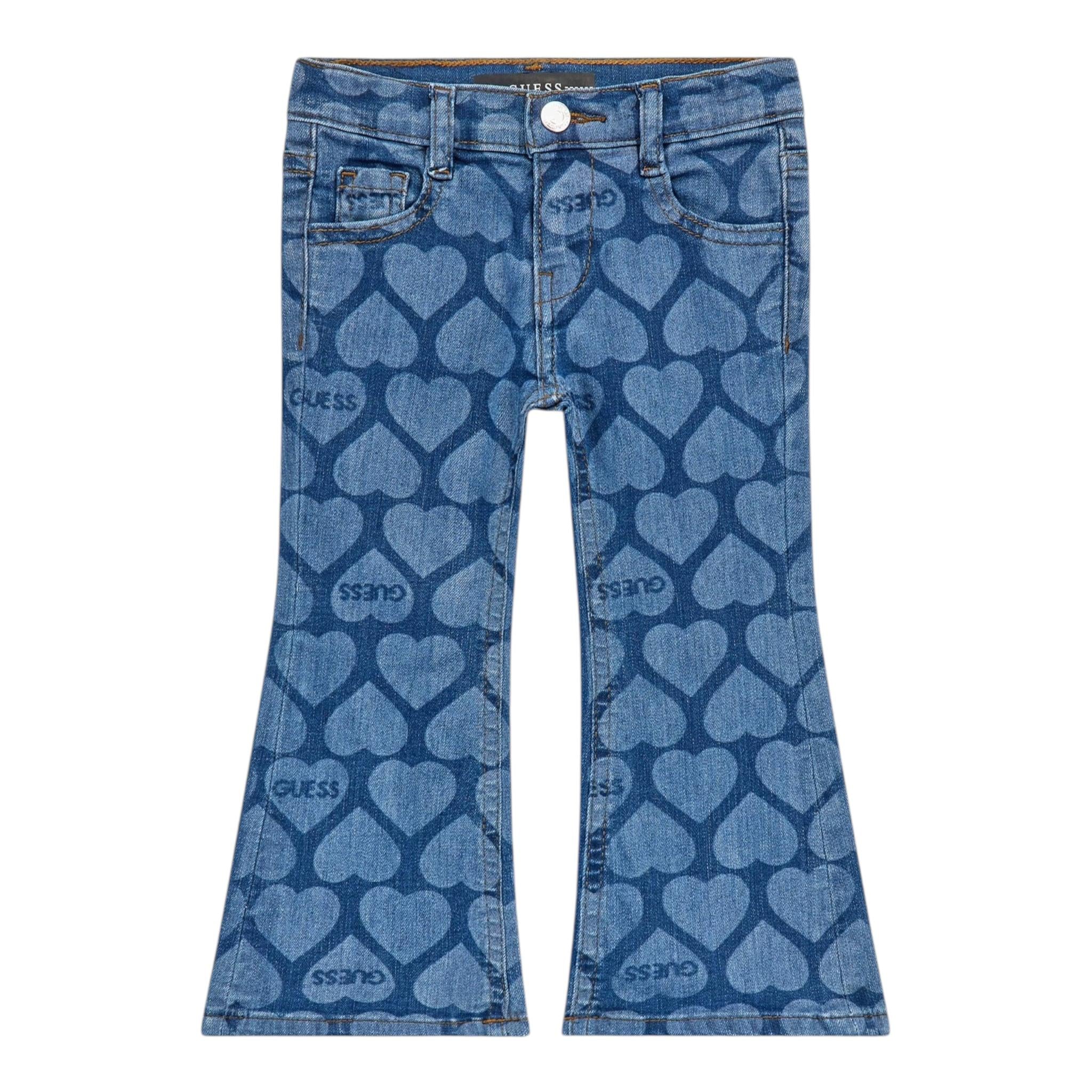 GUESS jeans tinta unita modello zampa Blu per Bambina K4YA06D52V0 BLU GUESS 