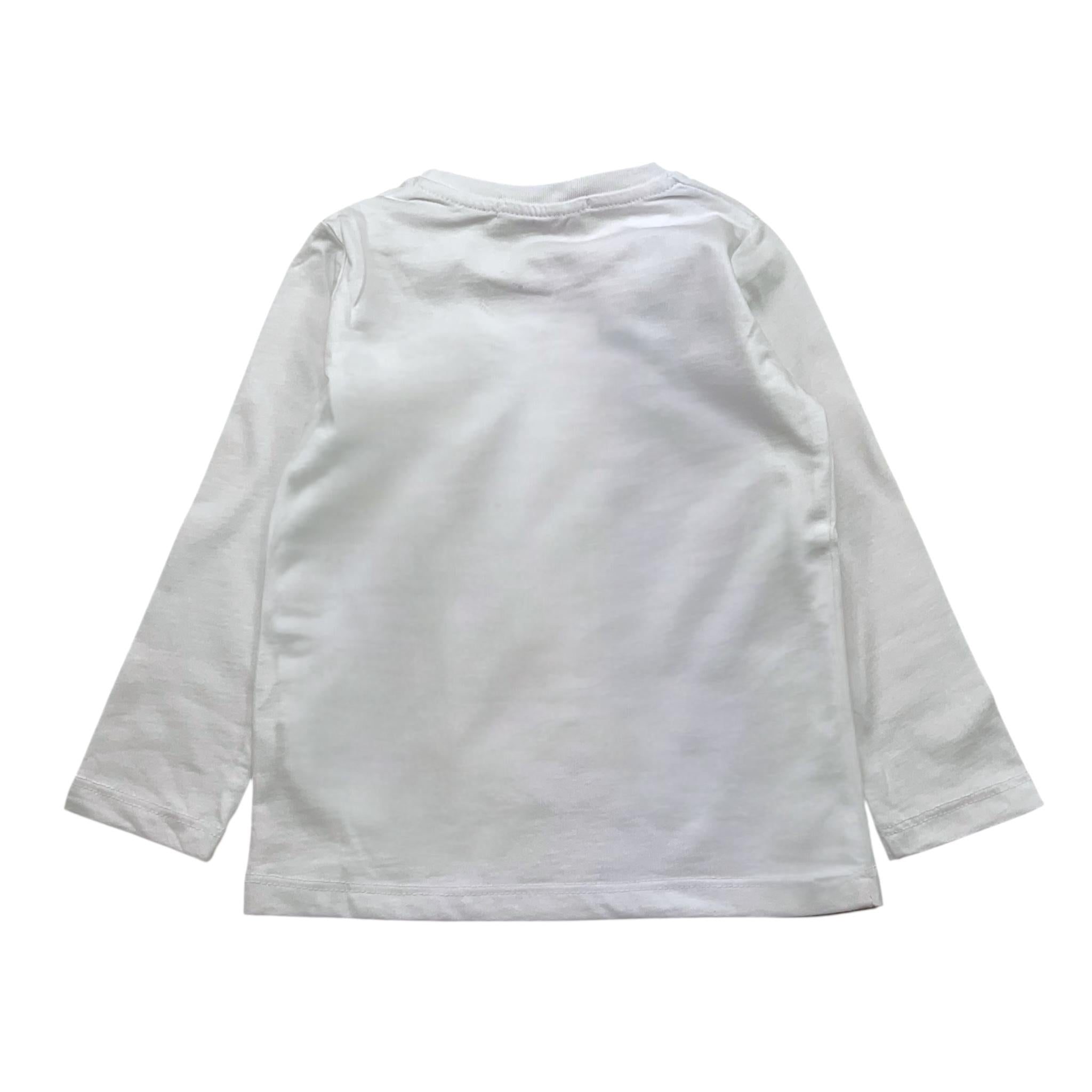 MOUSSE shirt girocollo tinta unita con stampa Bianco per Bambina BEARRR BIANCO MOUSSE 