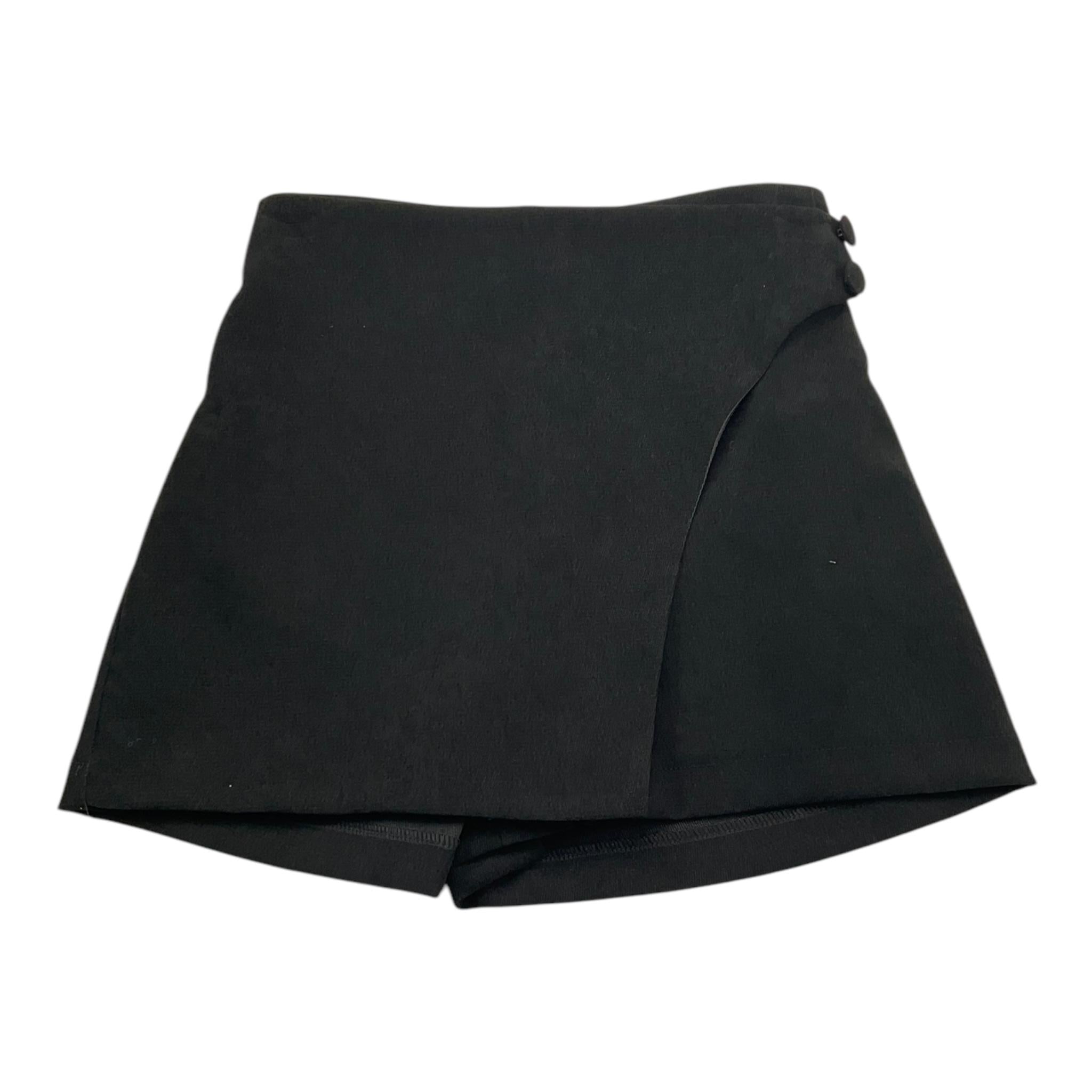 NAIDA short tinta unita in camoscio Nero per Bambina NASH159X NERO NAIDA 