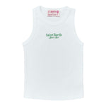 Saint Barth Canotta Tinta Unita con Stampa per Bambina BLUE002 BIANCO SAINT BARTH 