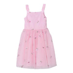 Simonetta Abito Cerimonia Tinta Unita con Paillettes per Bambina SU1B82 ROSA SIMONETTA 