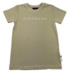 JOHN RICHMOND t-shirt girocollo tinta unita con stampa logo Verde per Bambino RBA25009TS VERDE JOHN RICHMOND 