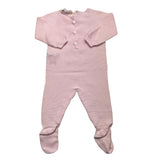 Wedoble Einfarbiger rosa Langarm-Strampler für Babymädchen