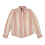 Manila Grace Langarmshirt zweifarbig gestreift weiß/pink für Mädchen