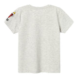 Name.It T-Shirt Rundhals Einfarbig mit Kontrastdruck Grau Für Jungen