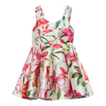 Abel & Lula Abito Giromanica Tinta Unita Fantasia Floreale per Bambina 5062 AVORIO ABEL & LULA 