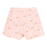 Simonetta Short Einfarbig mit rosa Applikationen für Mädchen