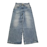 LU LU BY MISS GRANT jeans tinta unita modello a palazzo Azzurro per Bambina LL2313 AZZURRO LU LU BY MISS GRANT 