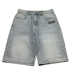 Iceberg Bermuda In Denim Tinta Unita con Stampa per Bambino BMICE5100J AZZURRO ICEBERG 