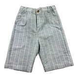 Zhoe &amp; Tobiah Gestreifte, einfarbige Bermuda-Shorts mit verstellbarer Taille in Hellblau für Jungen