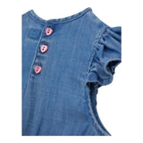 Guess Abito In Denim Tinta Unita Giromanica con Balze per Neonata K5GK27D3X30 BLU GUESS 