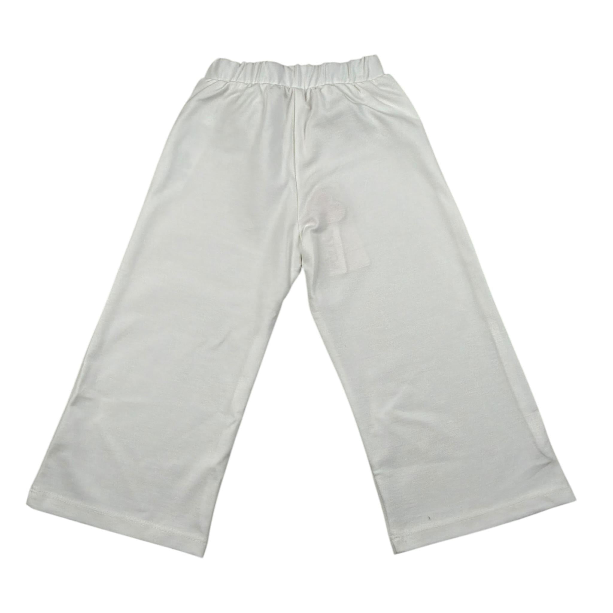 pantalone tinta unita con elastico in vita PE51172G73X PANNA PLEASE 