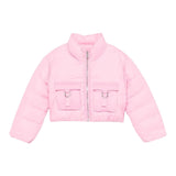 MISS BLUMARINE giubbino modello crop tinta unita Rosa per Bambina IF4045 ROSA MISS BLUMARINE 