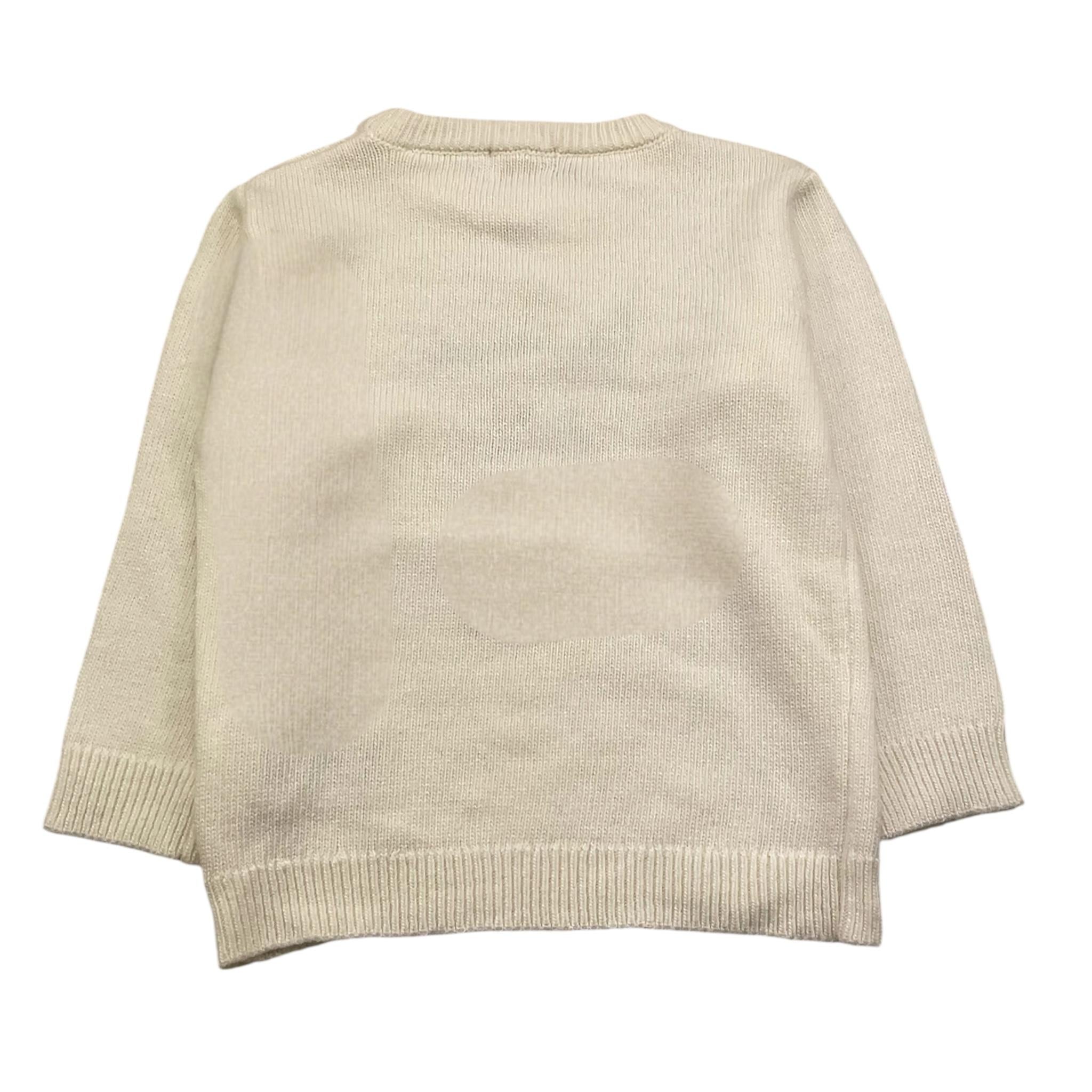 NANAN maglia girocollo tinta unita con ricami Panna per Bambina I2342736P PANNA NANAN 