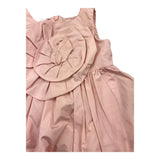Please Einfarbiges ärmelloses Kleid mit rosa Applikation für Baby Mädchen
