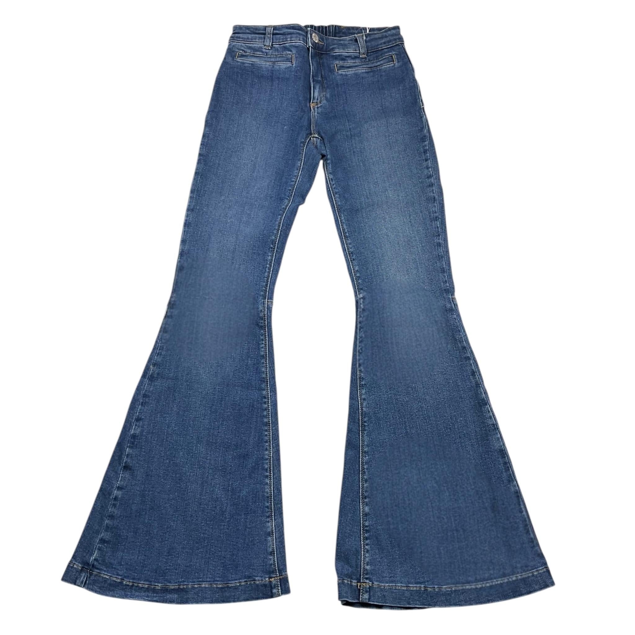 LIU JO jeans tinta unita modello zampa Blu per Bambina GF4123 BLU LIU JO 