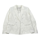 Ermanno Scervino Giacca Tinta Unita Doppiopetto con Ricami per Bambina SFGC008 BIANCO ERMANNO SCERVINO 