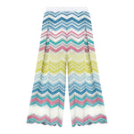 Missoni Pantalone Stampa Fantaisa Modello Palazzo per Bambina MU6B90 BIANCO MISSONI 