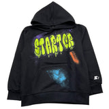 STARTER felpa con cappuccio tinta unita con stampa in contrasto Nero per Bambino 1309UBST NERO STARTER 