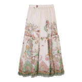 Etro Gonna Tinta Unita con Fantasia per Bambina GW7A64 PANNA ETRO 