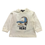 NEVER TOO shirt girocollo tinta unita con stampa Bianco per Neonato NT2219NX BIANCO NEVER TOO 