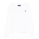Ralph Lauren Cardigan Tinta Unita con Trecce per Bambina 312543047064 BIANCO RALPH LAUREN 