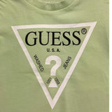 Guess T-Shirt Tinta Unita con Stampa per Neonato N73I55K8HM0 VERDE GUESS 