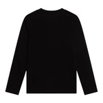 MOSCHINO shirt girocollo tinta unita con stampa in contrasto Nero per Bambina HUO00W NERO MOSCHINO 