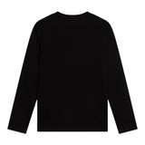 MOSCHINO shirt girocollo tinta unita con stampa in contrasto Nero per Bambina HUO00W NERO MOSCHINO 