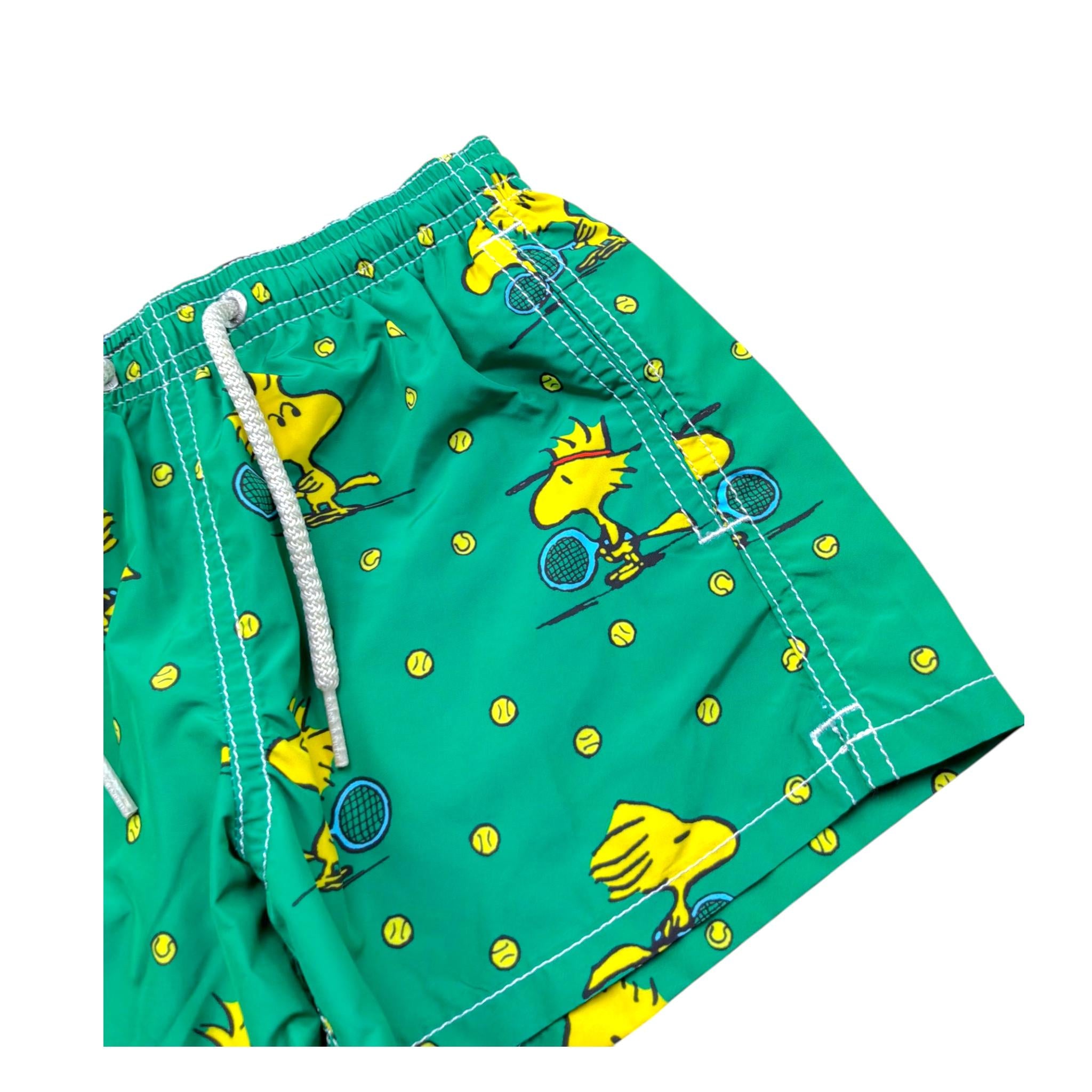 Saint Barth Costume Tinta Unita con Stampa per Bambino WOODSTOCK VERDE SAINT BARTH 