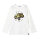 MAYORAL shirt girocollo tinta unita con stampa in contrasto Bianco per Neonato 4052X BIANCO MAYORAL 