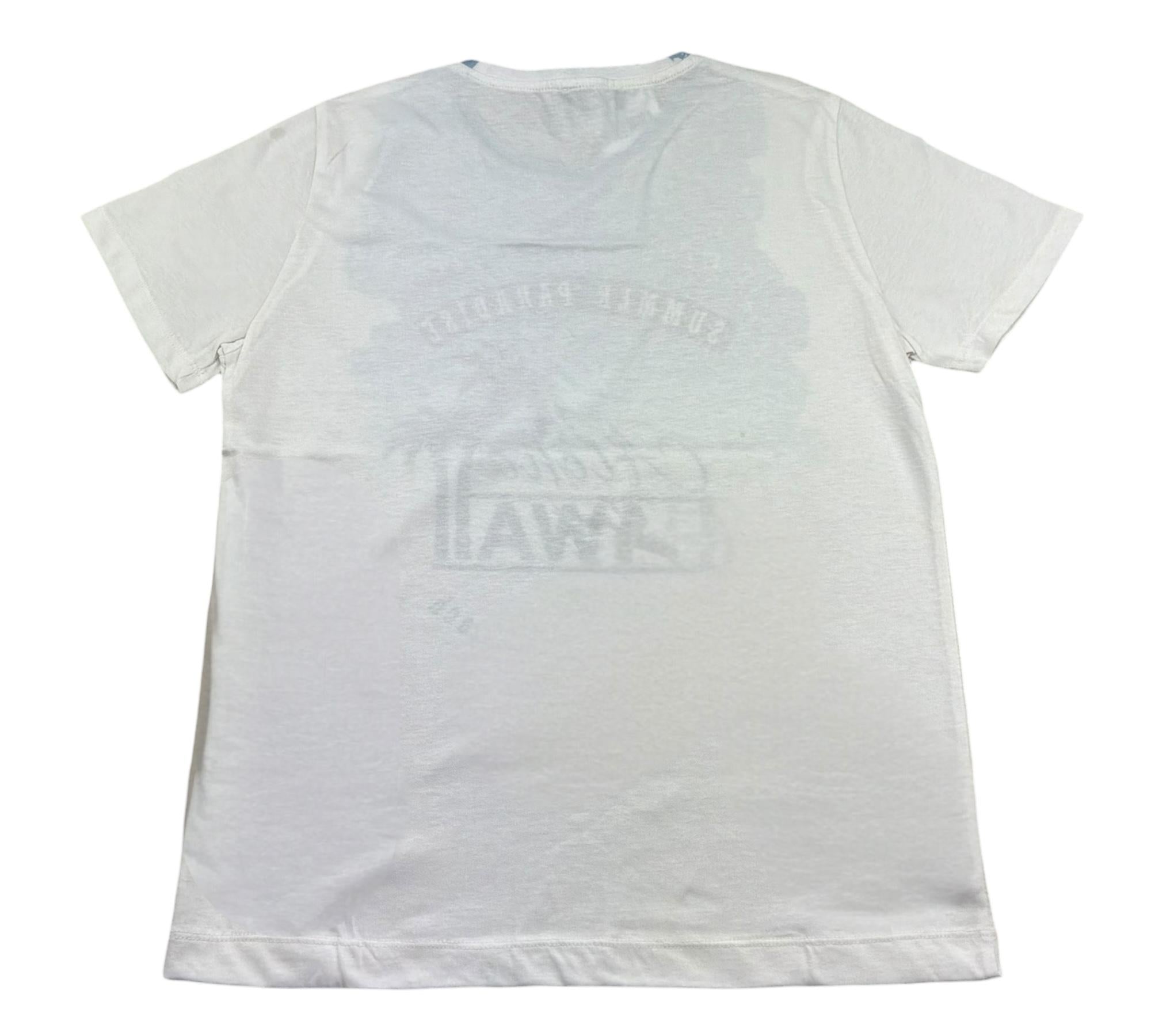 Monnalisa T-Shirt Girocollo Tinta Unita con Stampa per Bambino 253611 BIANCO MONNALISA 