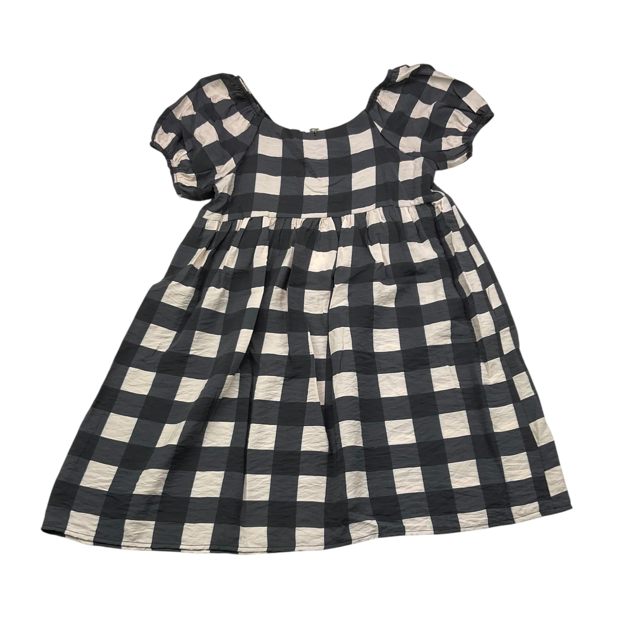 Dixie Abito Bicolore con Fantasia A Quadretti per Bambina AB58363G74 BIANCO/NERO DIXIE 