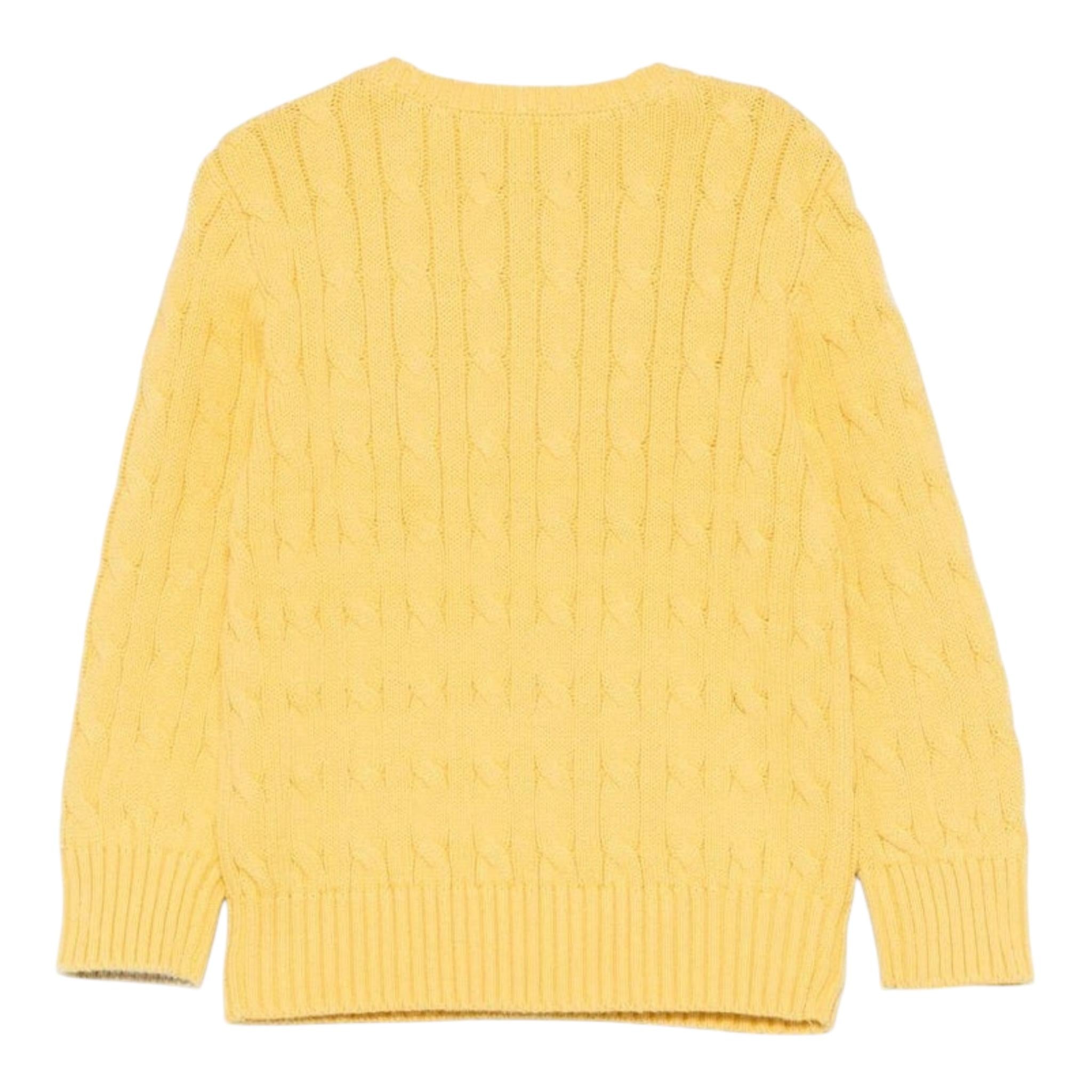 Ralph Lauren Maglia Girocollo Tinta Unita con Logo per Neonato 322702674073N GIALLO RALPH LAUREN 